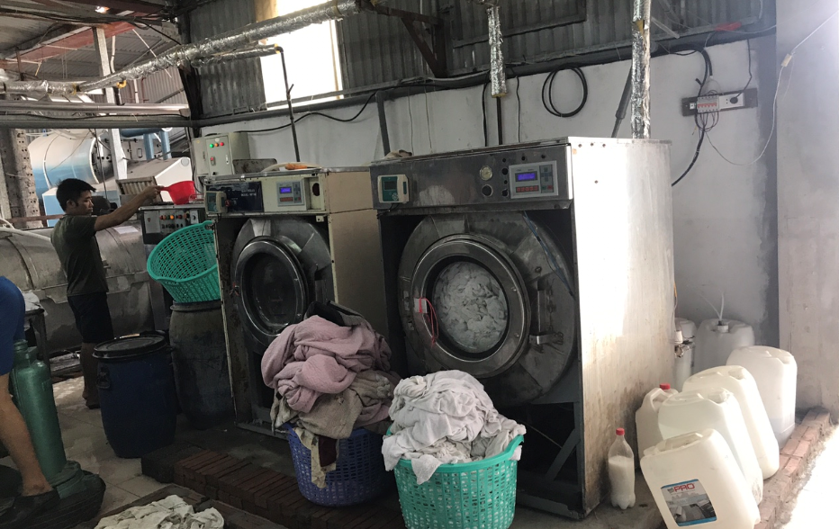 máy giặt sấy công nghiệp cho xưởng giặt là